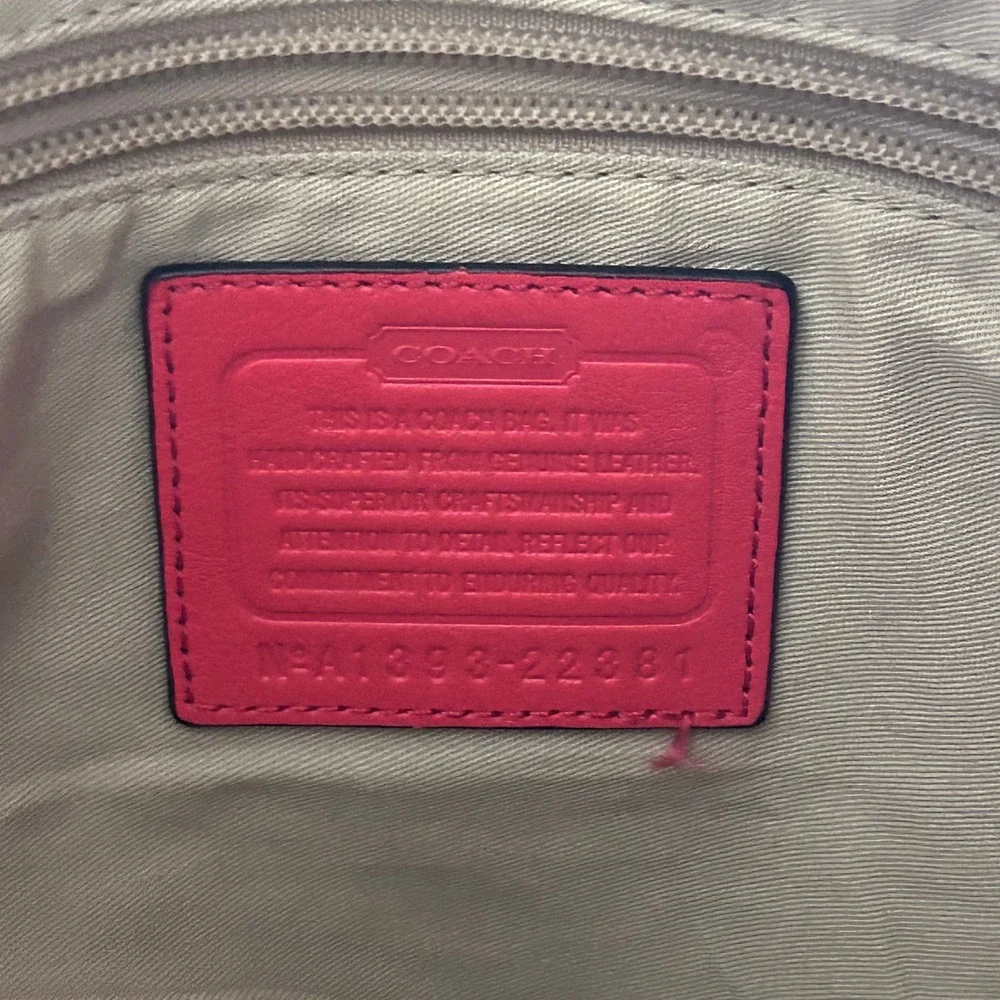 Coach Legacy Courtenay Hobo Purse 2 Way Shoulder Bag Bright Coral Style #22381